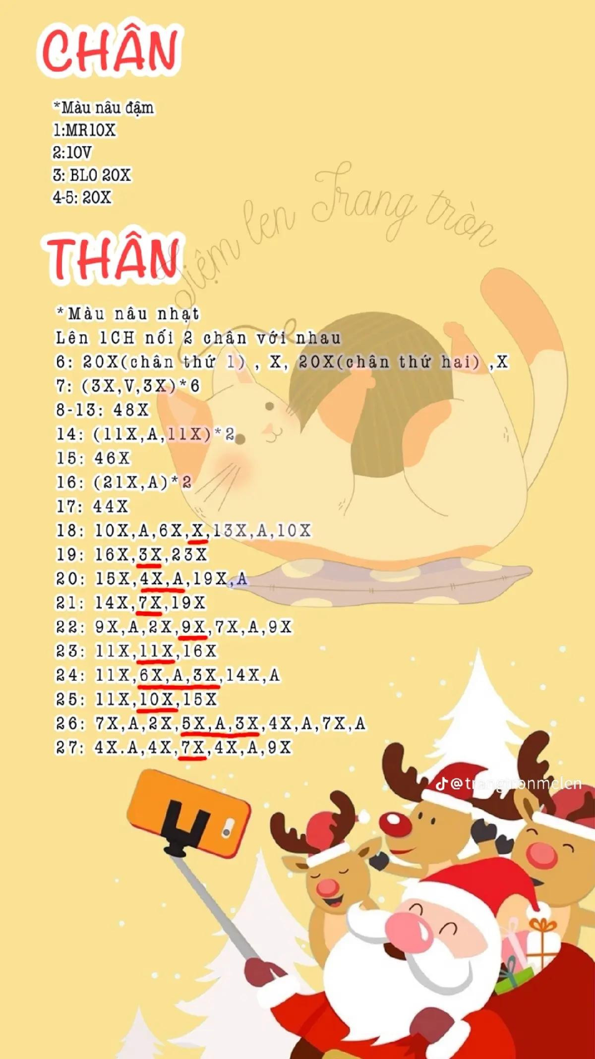 chart móc tuần lộc ú