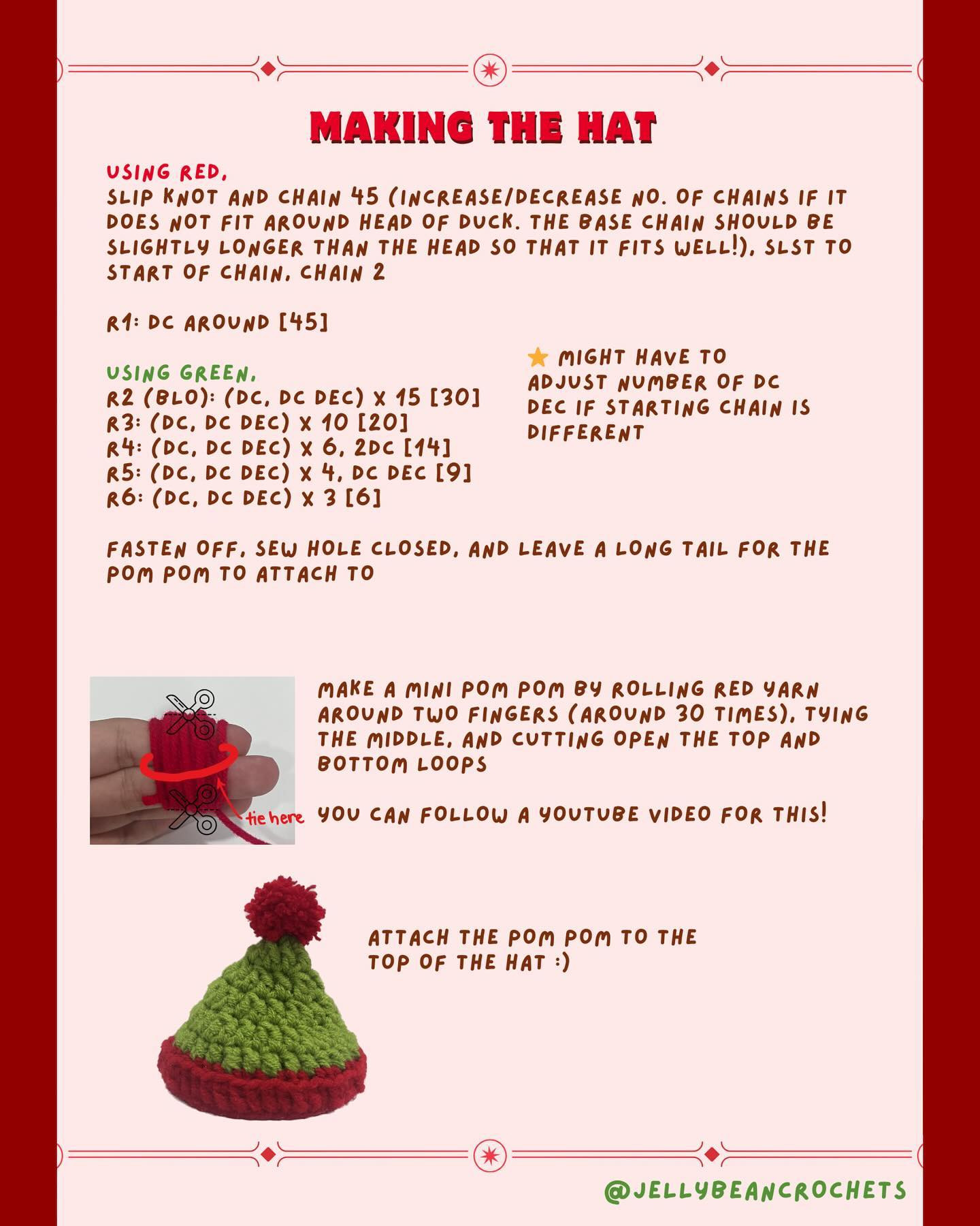 Christmas Duck Free Pattern