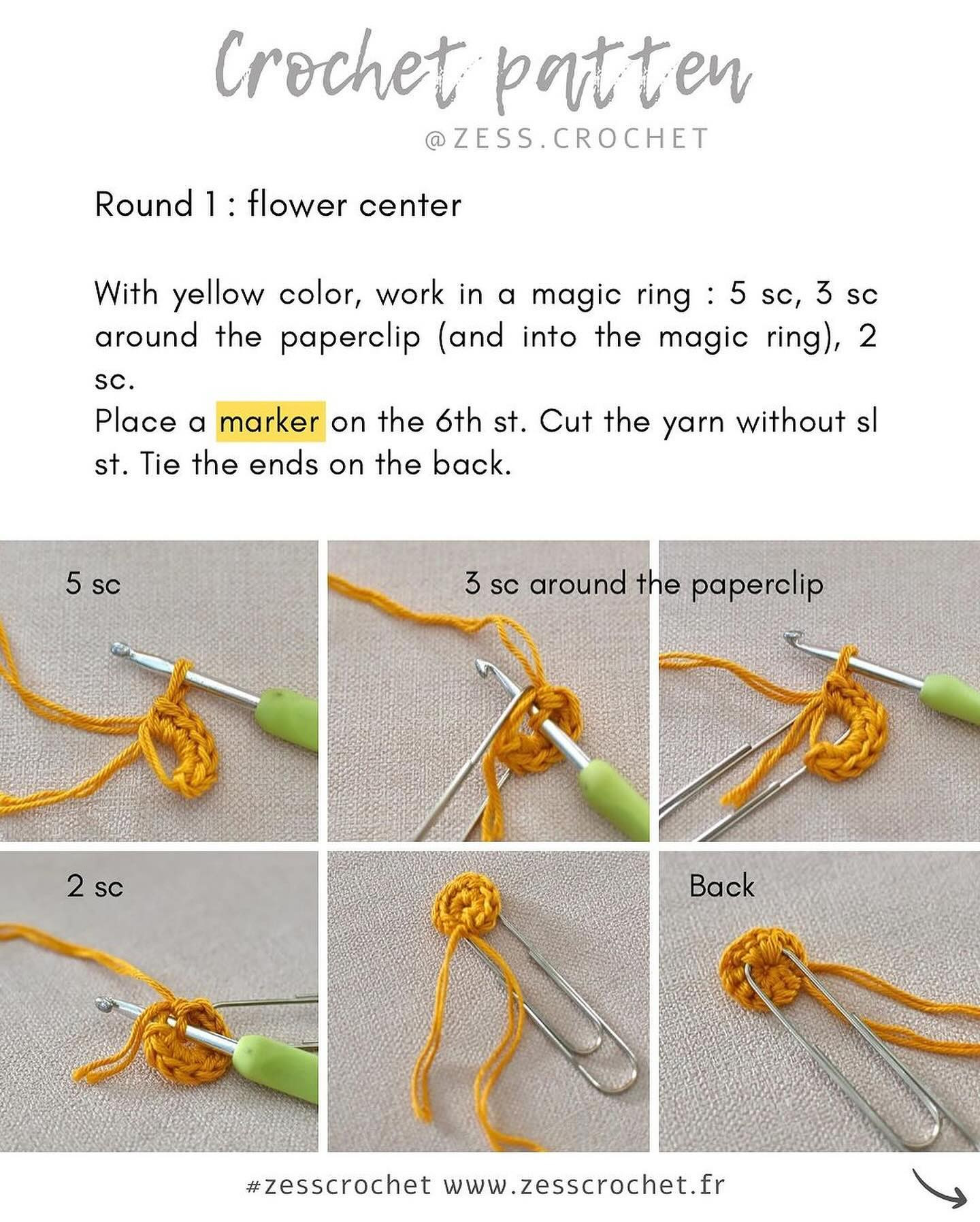 crochet flower bookmark pattern.