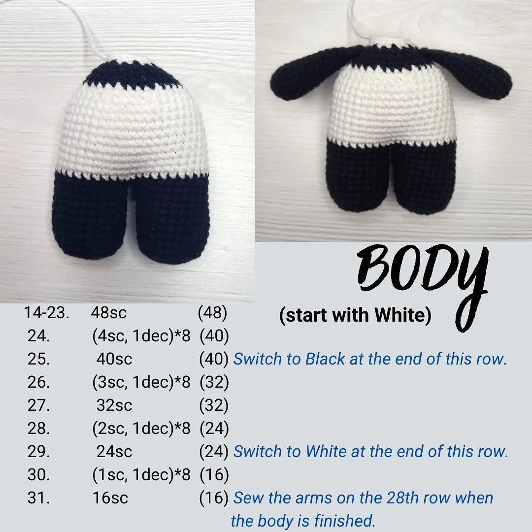 crochet panda bow