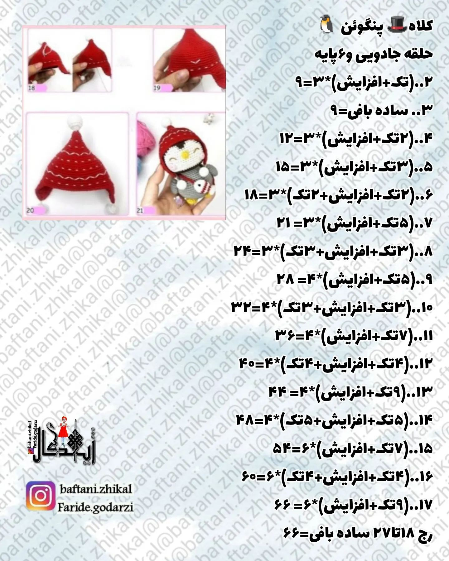 #دستور_بافت_رایگان #پنگوئن 🐧 کیوت 🥰🐧#تقدیم نگاه‌های زیباتون🐧بافته شده با #کاموا ی #ای