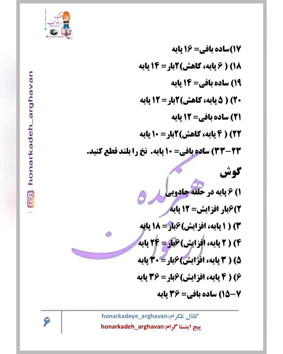 دستور بافت سگ خجالتی🌱ببافید و هرجا اشکالی داشتید یا تو ترجمه اشتباهی دیدید به من پیام بد