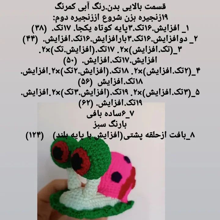 دستوربافت رایگان😇گَری دوست باب اسفنجی😃😃😃حمایت یادت نره🙃@Arezoo_dollcrochet @Arezoo_d