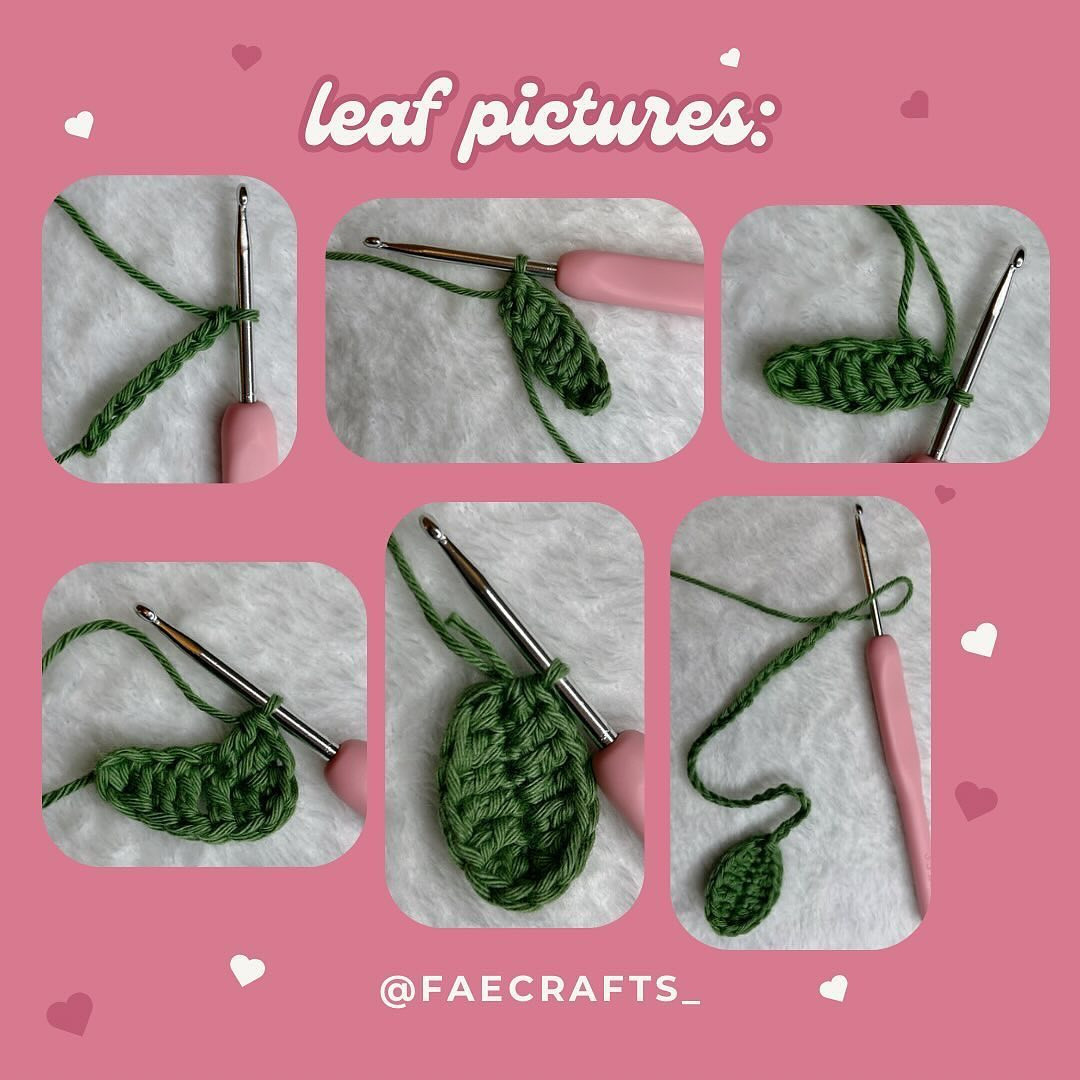 flower and leaf crochet bookmark pattern