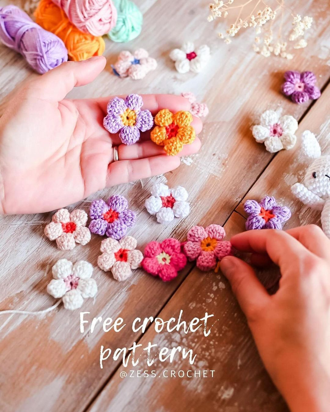 Flower Hair Clip Crochet Pattern