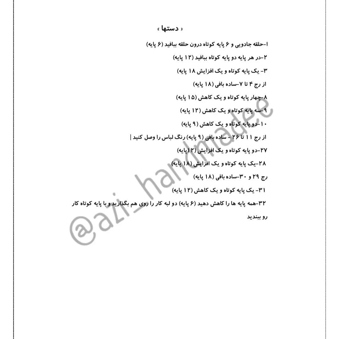 هَرچه دَر فَهم تو آید آن بُوَد مَفهوم تو ... 🪴#دستور بافت #رایگان #خرگوش خدمت نگاه زیبات