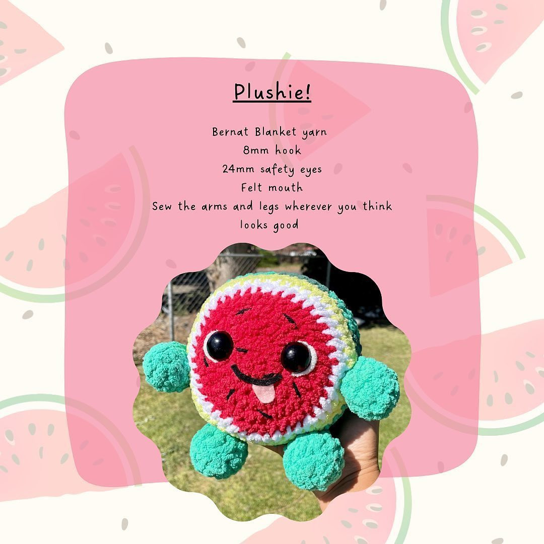 keychain personal watermelon free pattern