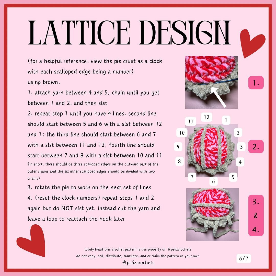 ✨ PATTERN RELEASE: lovely heart pies!! ✨
🥧🩷❤️