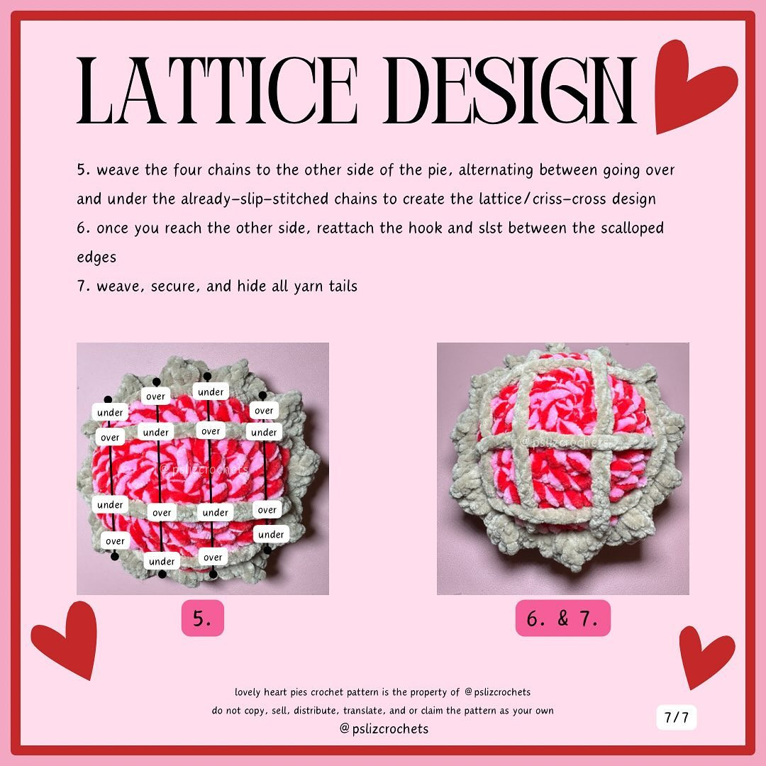 ✨ PATTERN RELEASE: lovely heart pies!! ✨
🥧🩷❤️