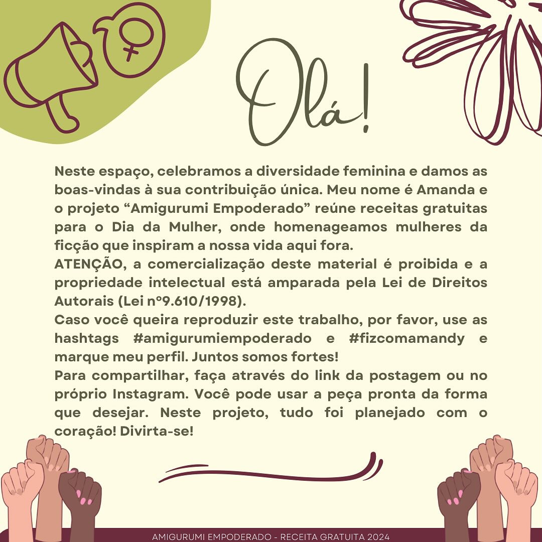 Receita gratuita @feiticeiradosnovelos 🌻.Por favor marque e siga o perfil do autor ao pu