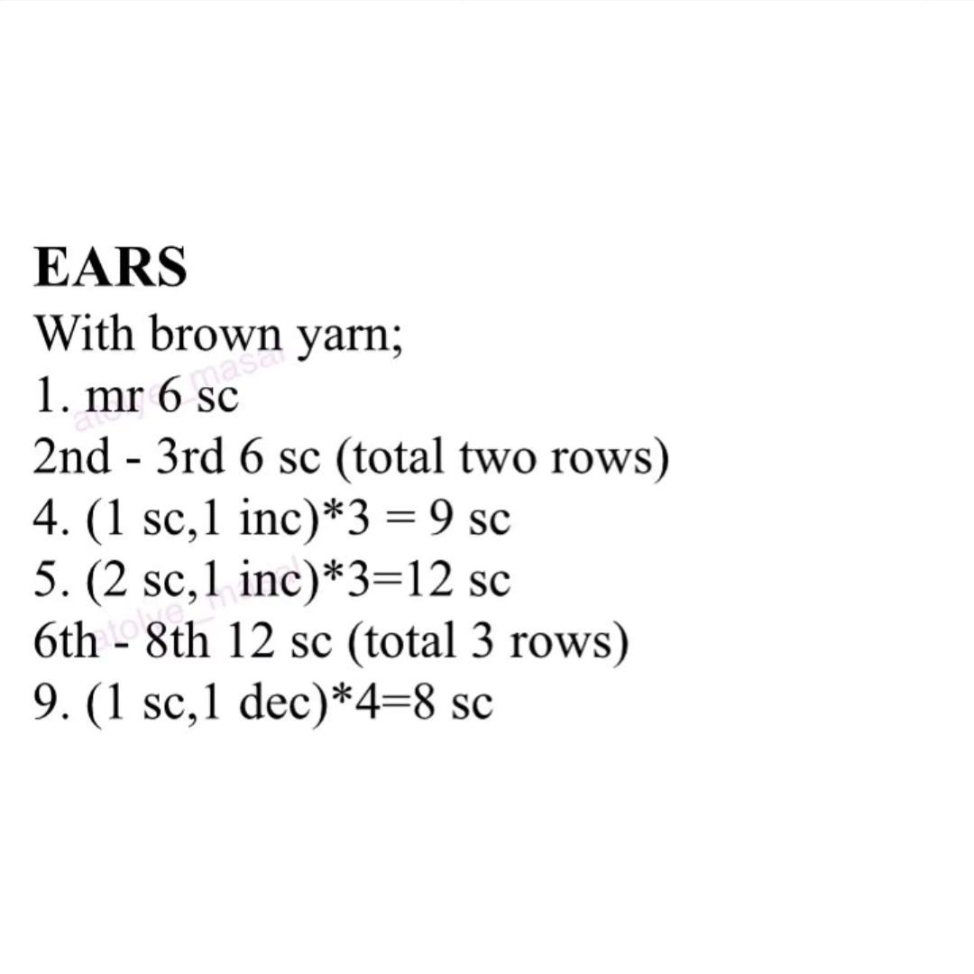 Red scarf deer crochet pattern.