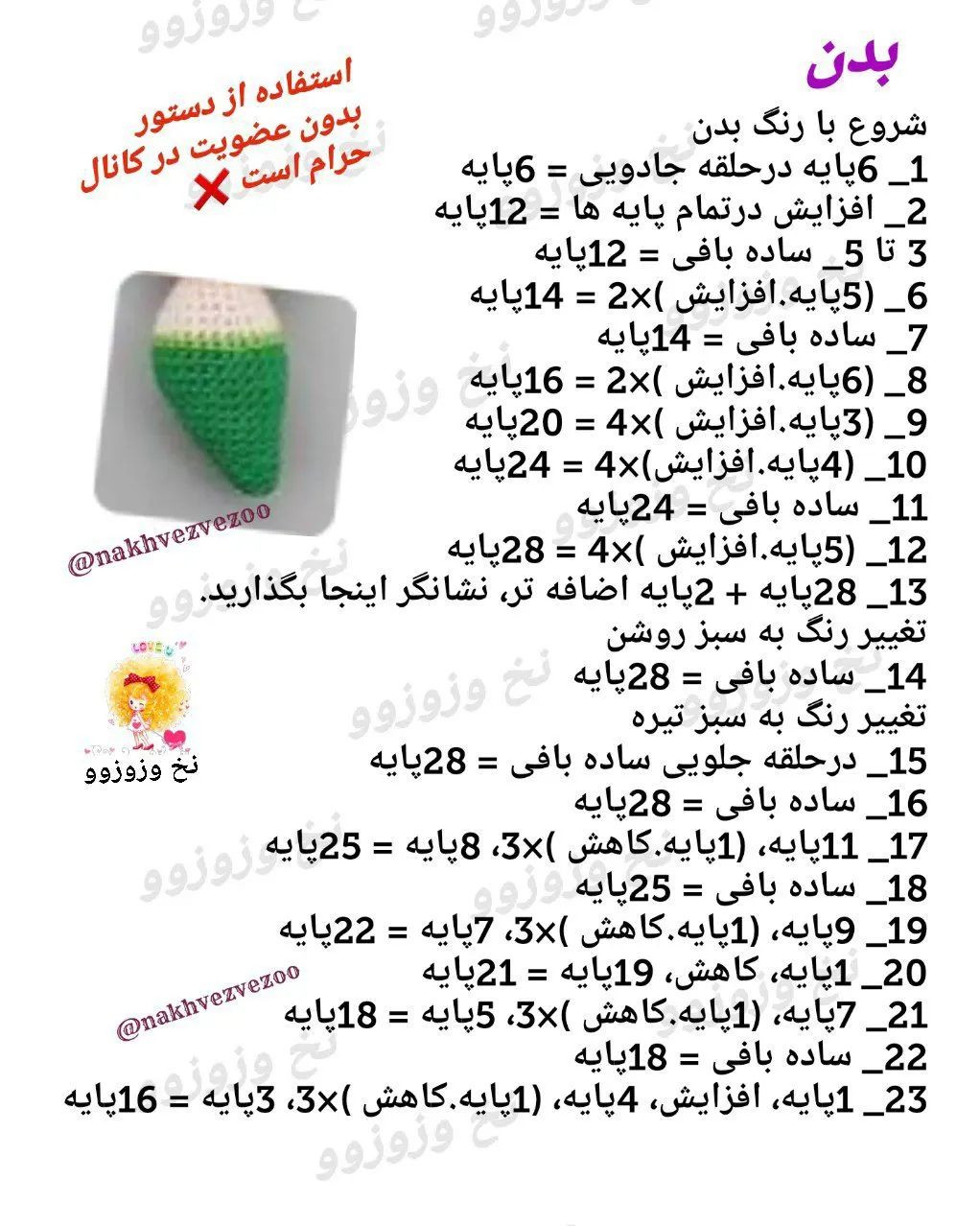 سلام قشنگادستور بافت آسون و زیبای این پری زیبا تقدیم دستای هنرمندتون #دستوربافت_رایگان #پ