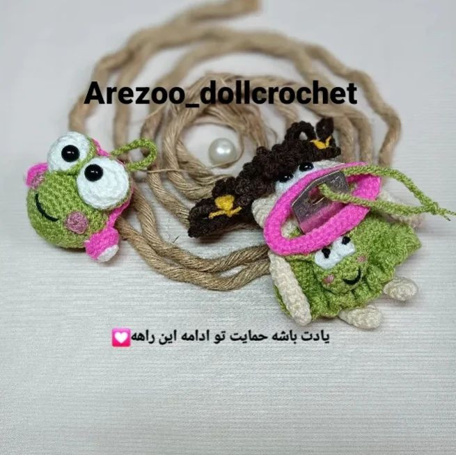 سلام☺️یه آموزش ناز آوردم برات🥰جاکلیدی دهن گشاد و آویز قورباغه 🐸یه هدیه متفاوت برای دختر