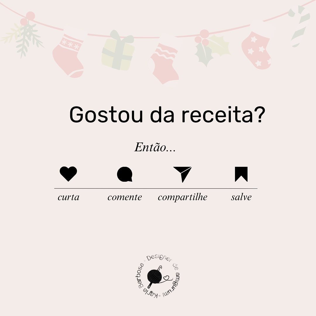 Terça-feira chegou e com ela mais uma receita gratuita, fácil e rápida pra vocês. 🎄Vocês