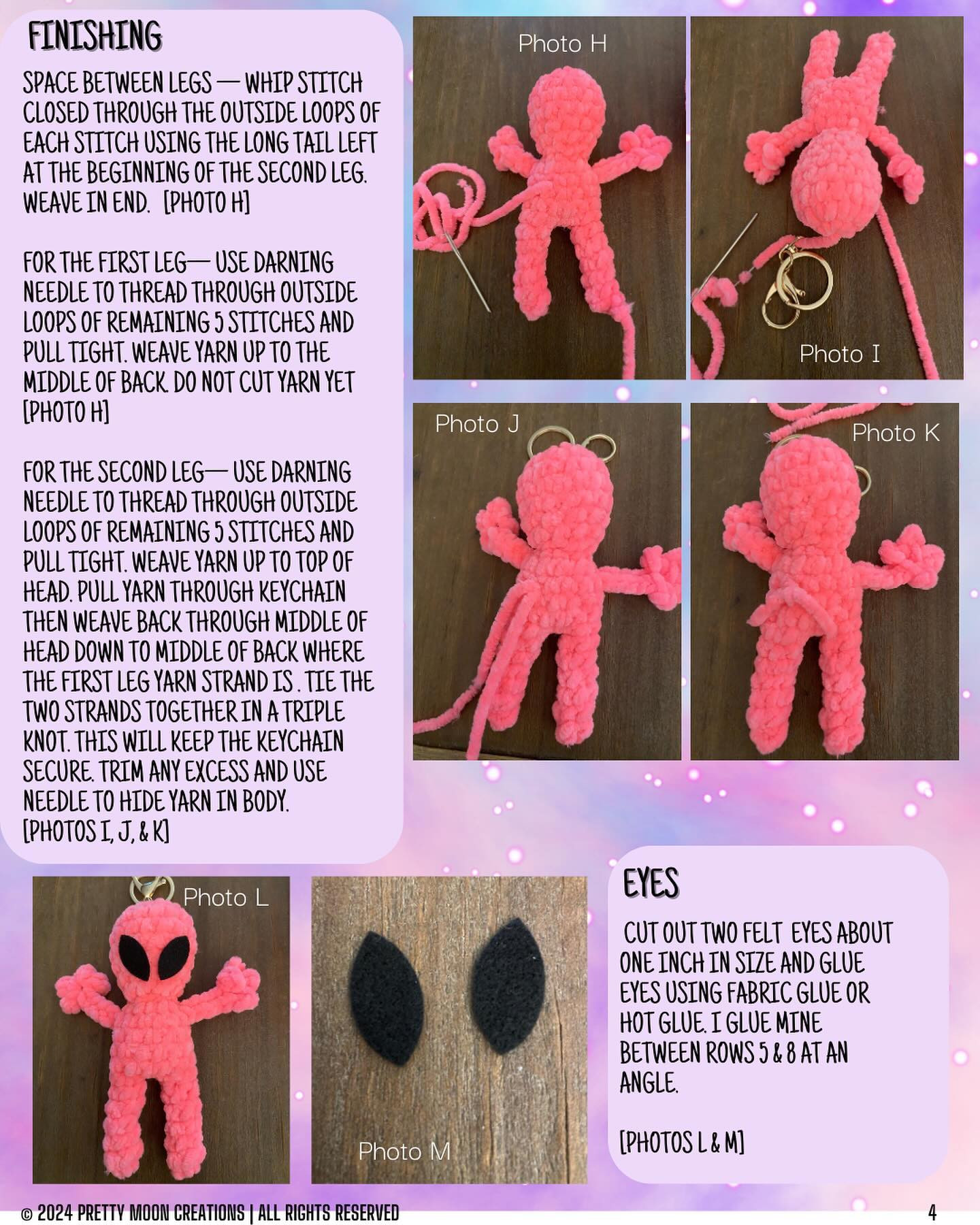 alien keychain free pattern