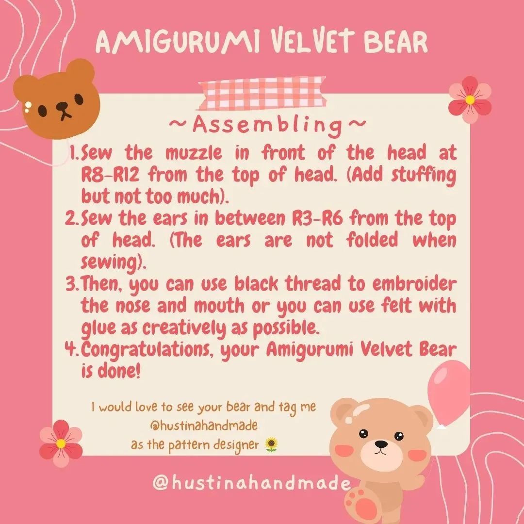 amigurumi velvet bear free pattern