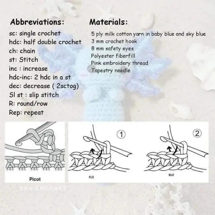 Axolotl crochet pattern