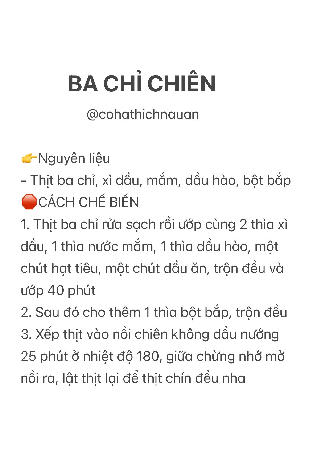 Ba chỉ chiên giòn tan