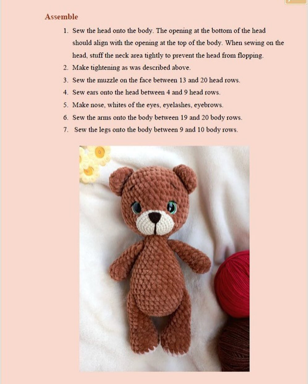 baby bear free crochet pattern