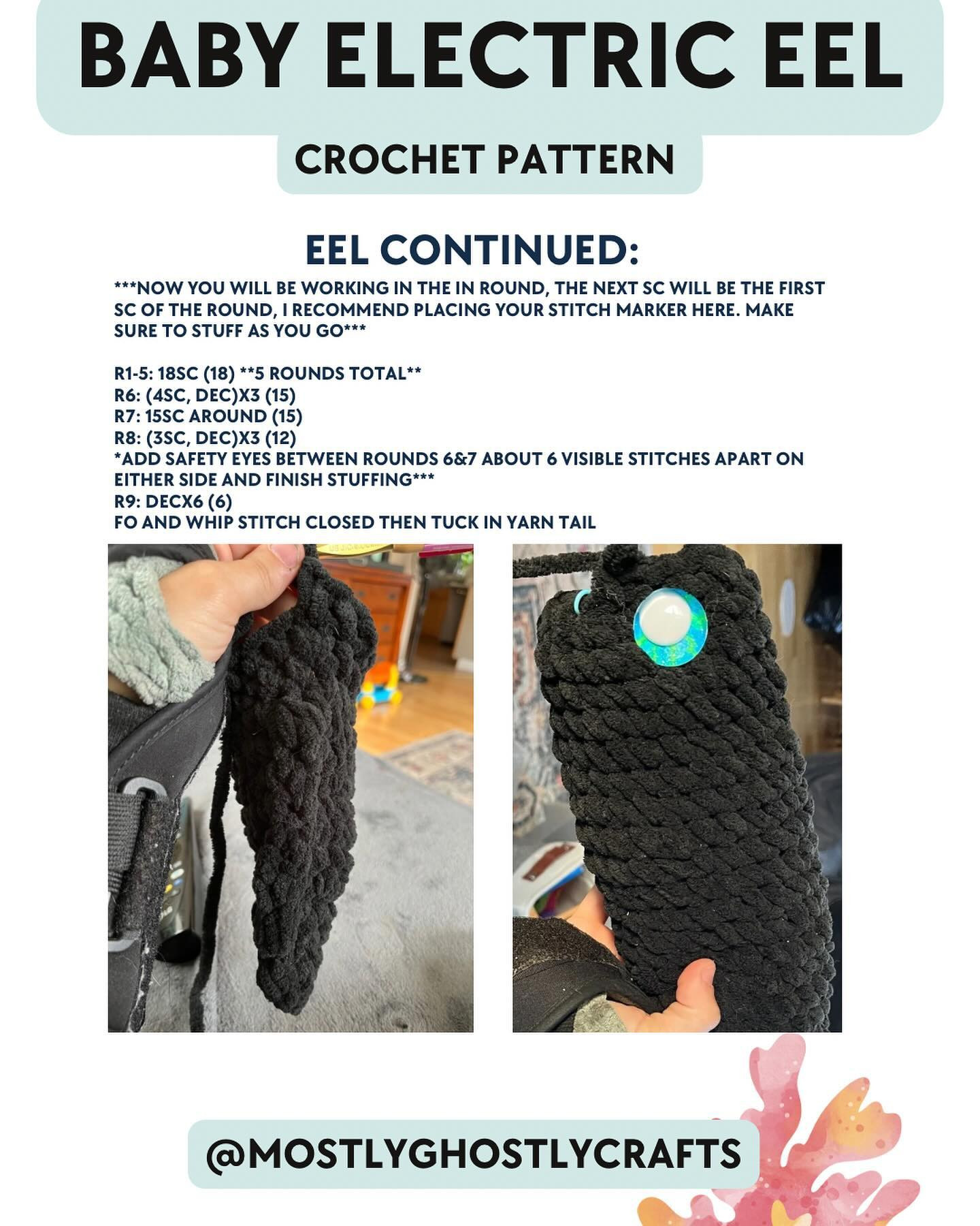 baby electric eel crochet pattern