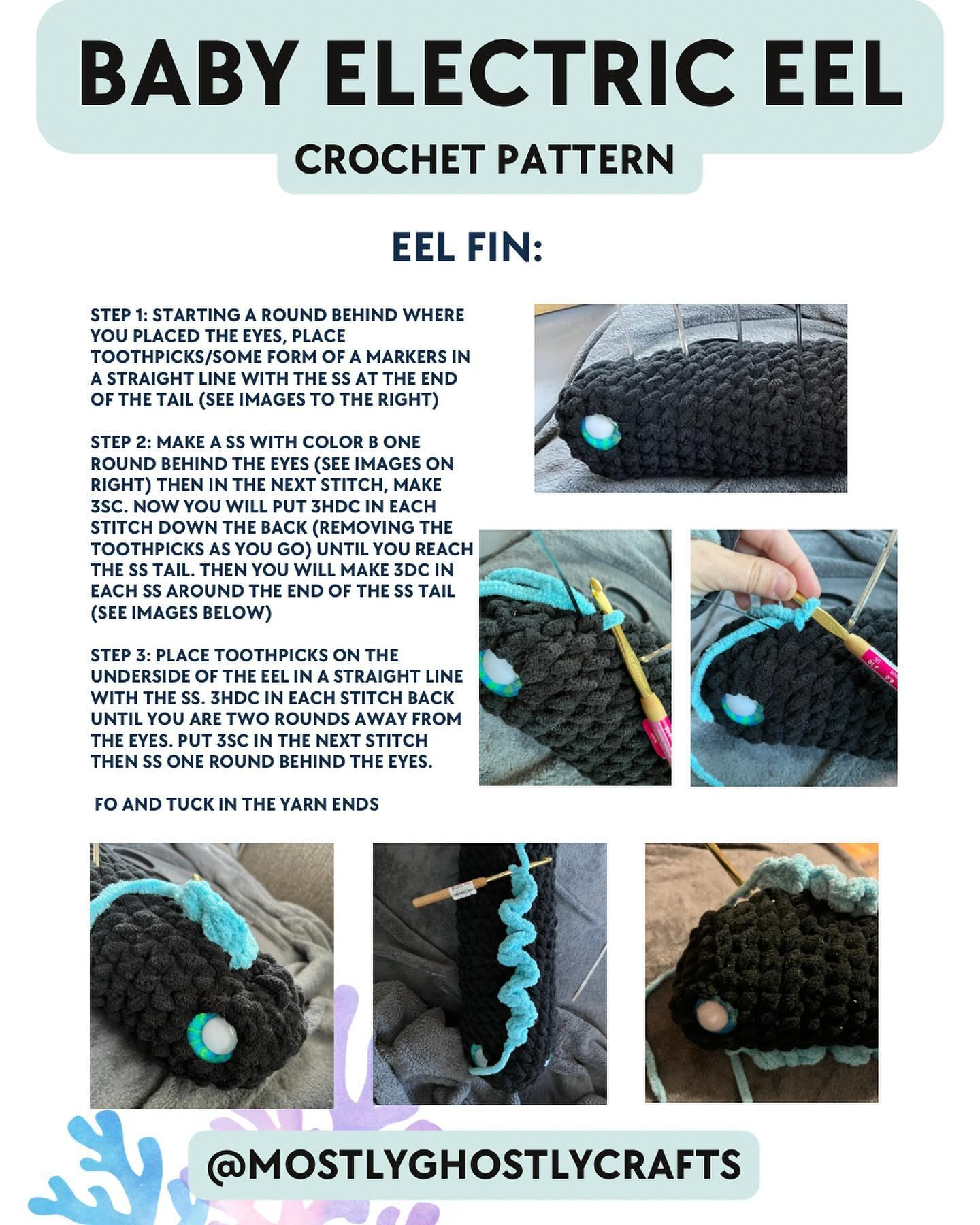 baby electric eel crochet pattern