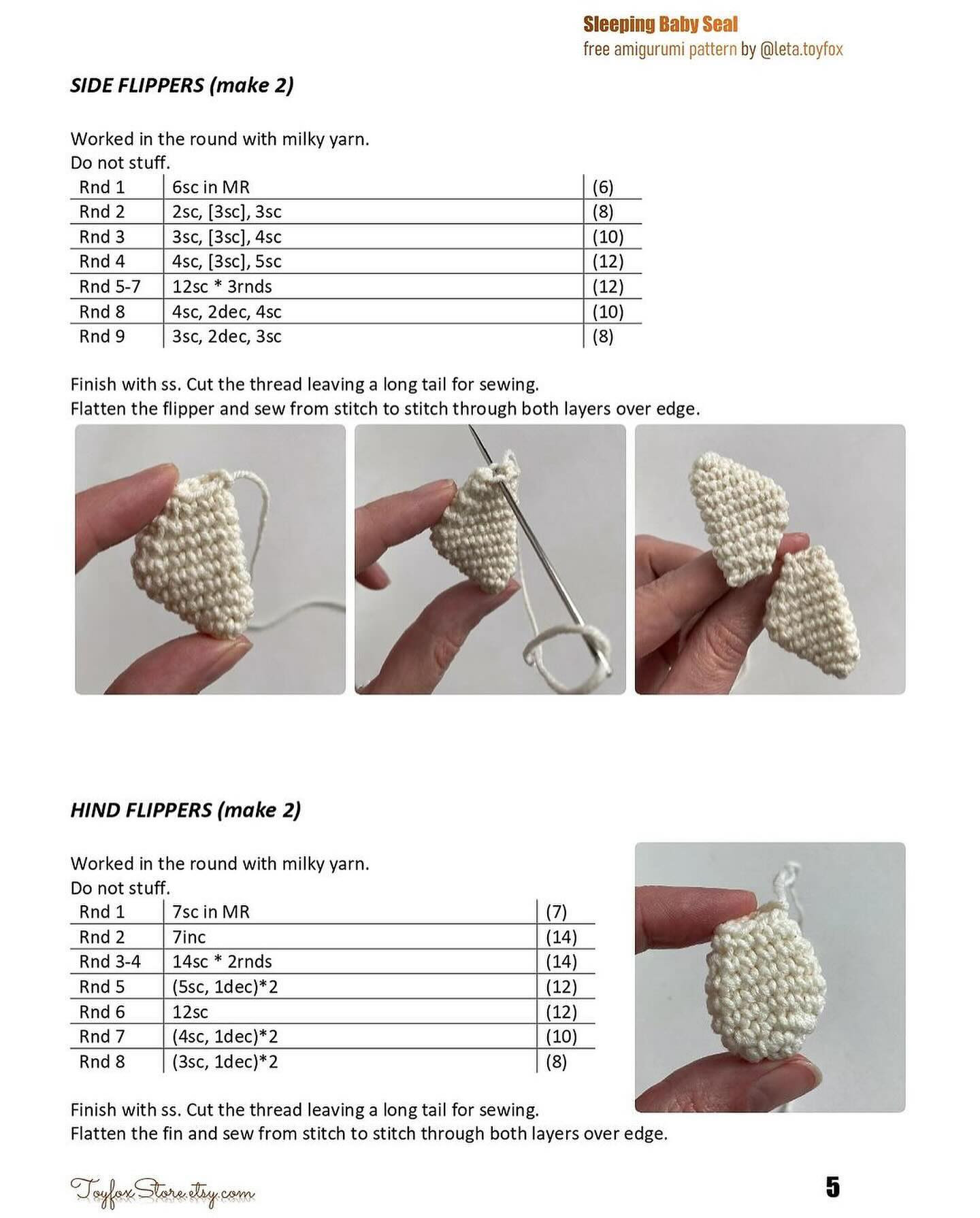 baby seal free crochet pattern