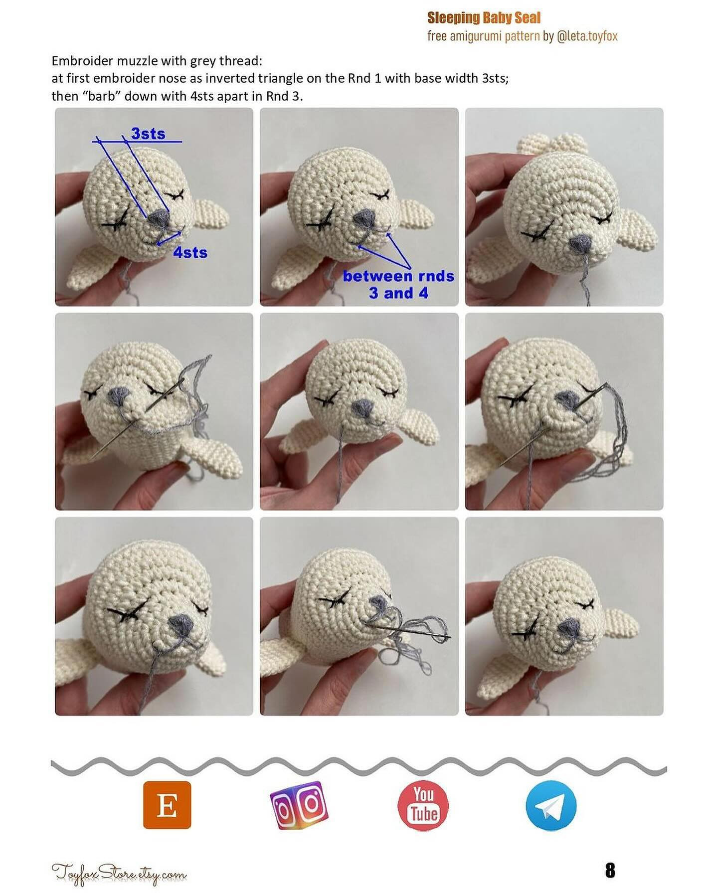 baby seal free crochet pattern