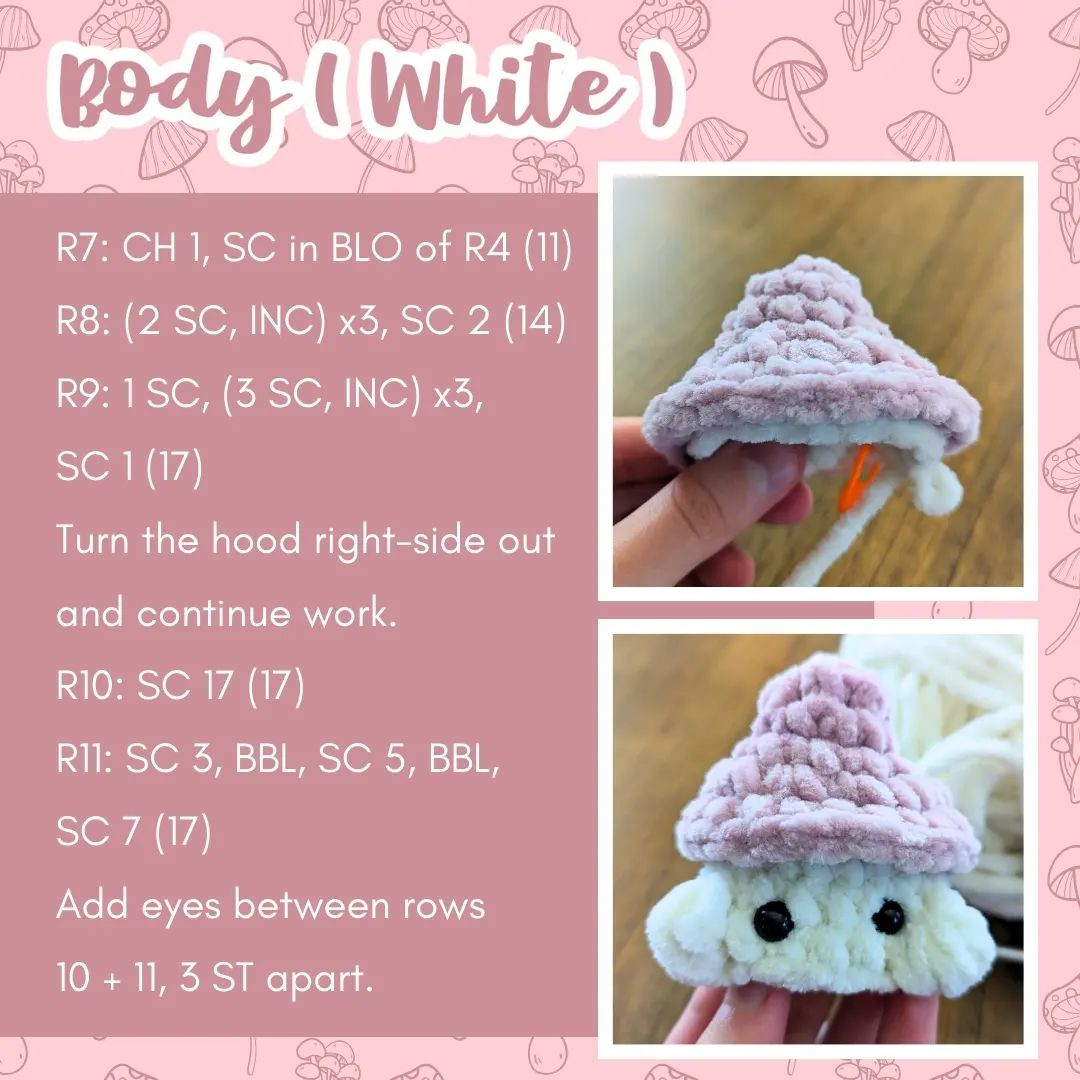 baby shroom free no sew pattern