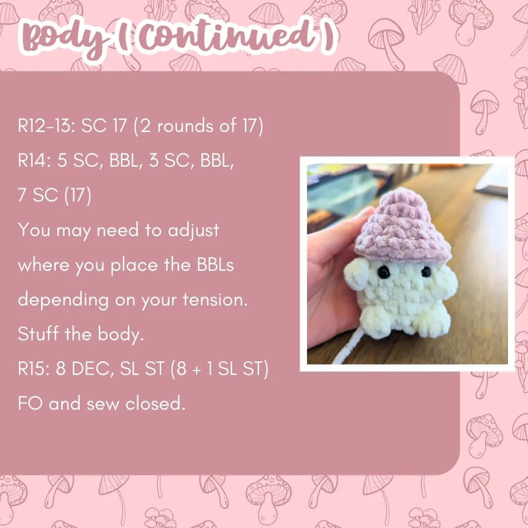 baby shroom free no sew pattern