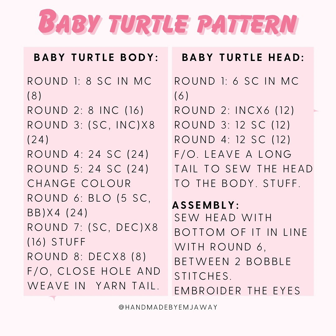 baby turtle pattern