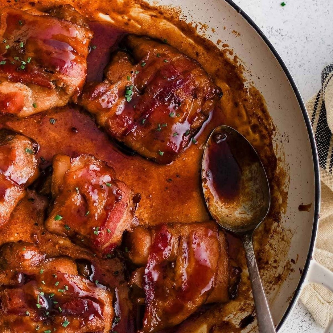 BACON WRAPPED CHICKEN THIGHS