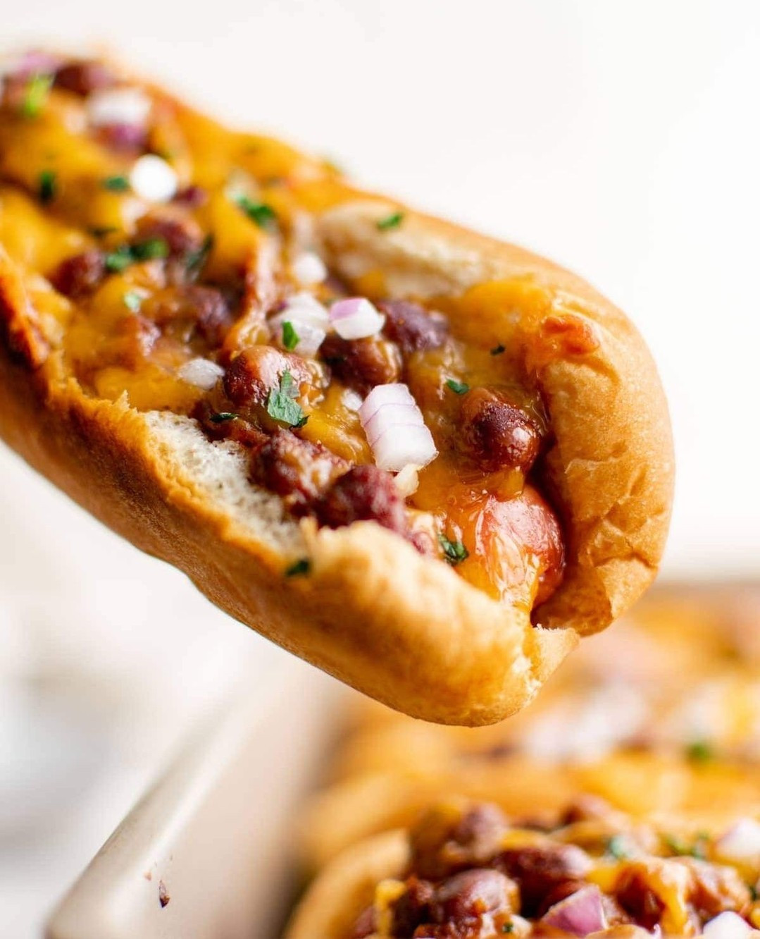 BAKED CHILI CHEESE DOGS⁠