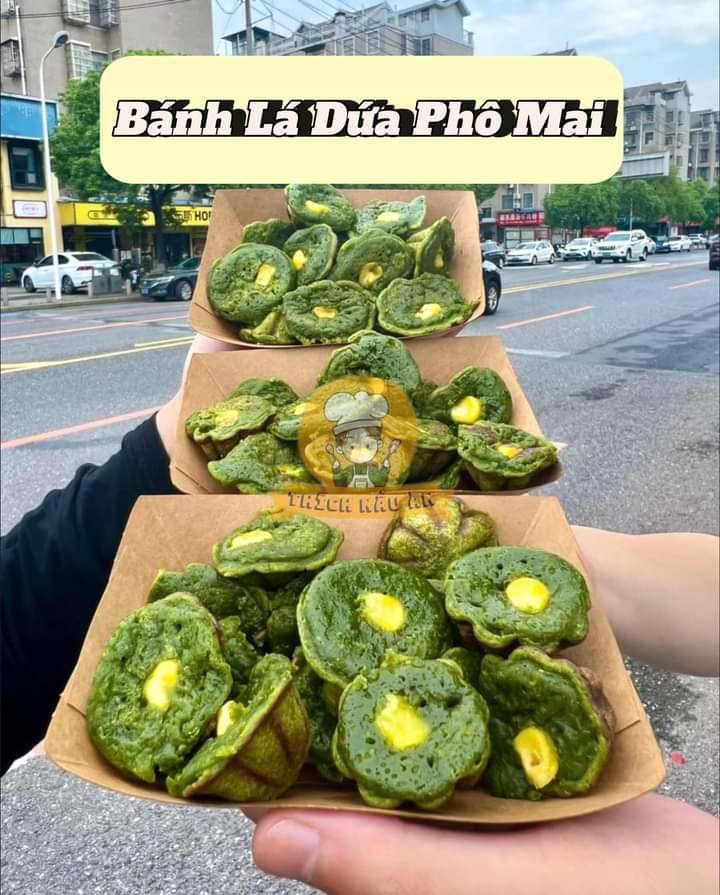 bánh phô mai, bánh lá dứa phô mai, bánh mì mochi khoai lang