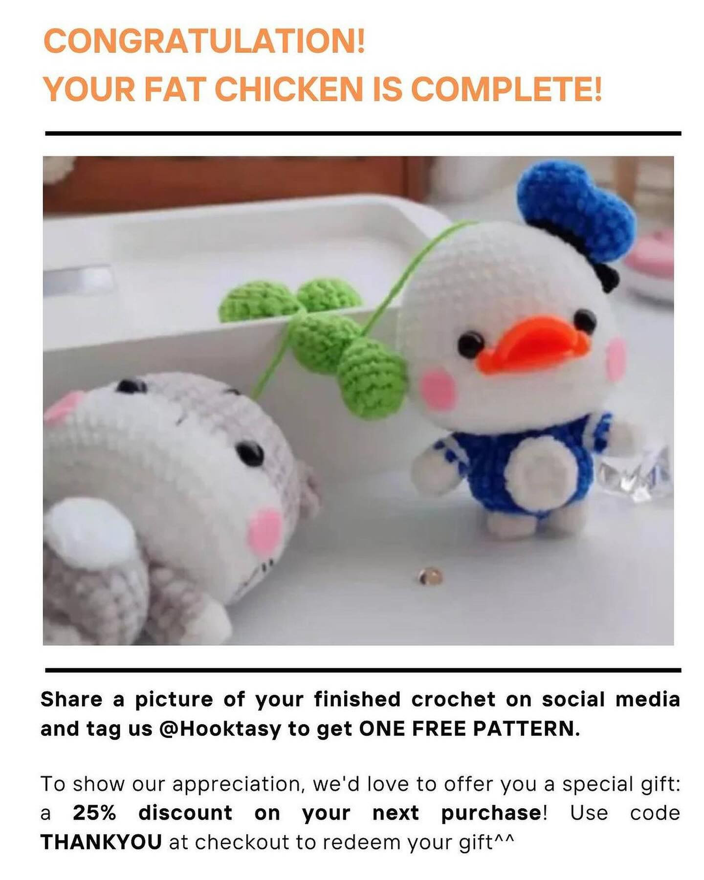 bean sprout duck crochet pattern