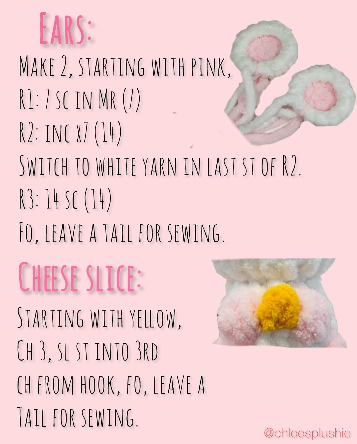 🧀 BRIE THE MOUSE FREE PATTERN!!! 🧀