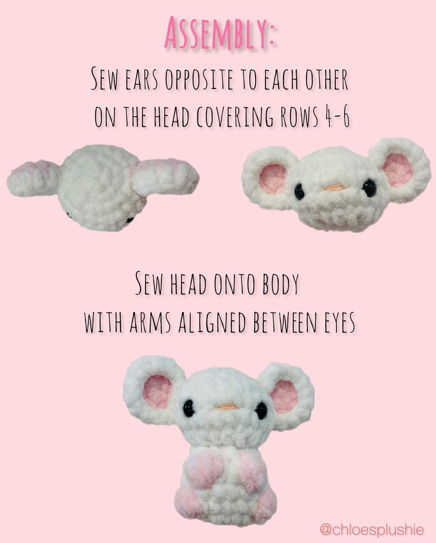 🧀 BRIE THE MOUSE FREE PATTERN!!! 🧀