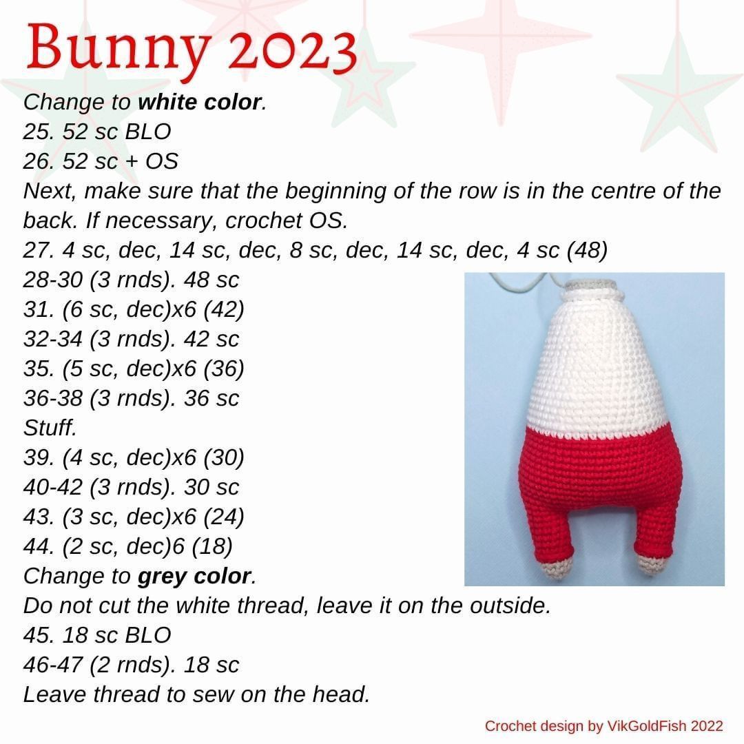 bunny 2023 free pattern