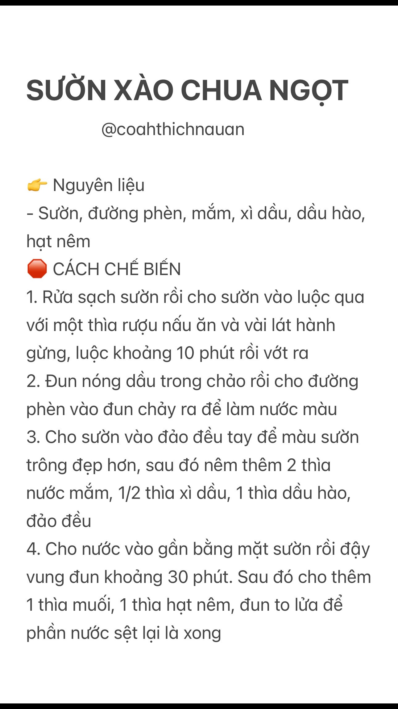 Cách làm món sườn xào chua ngọt cả nhà thích