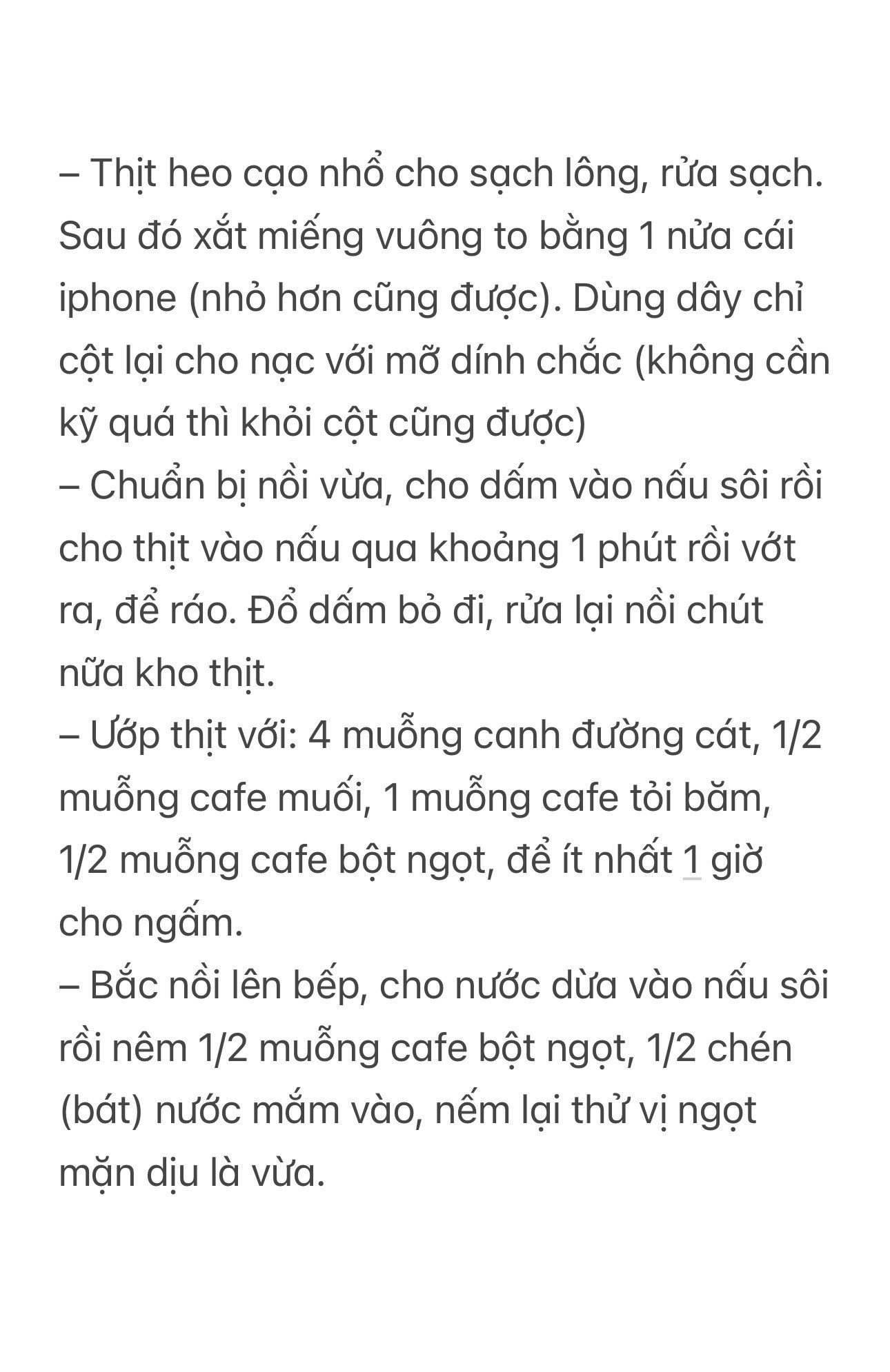 Cách làm món thịt kho nước dừa hột vịt