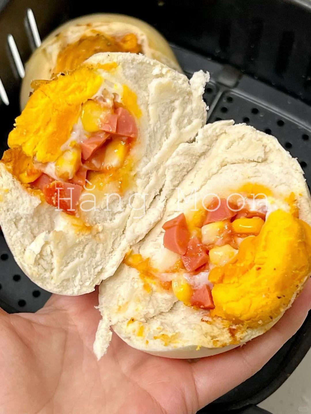 CÁCH LÀM PIZZA BÁNH BAO BẰNG NỒI CHIÊN KHÔNG DẦU ❤️