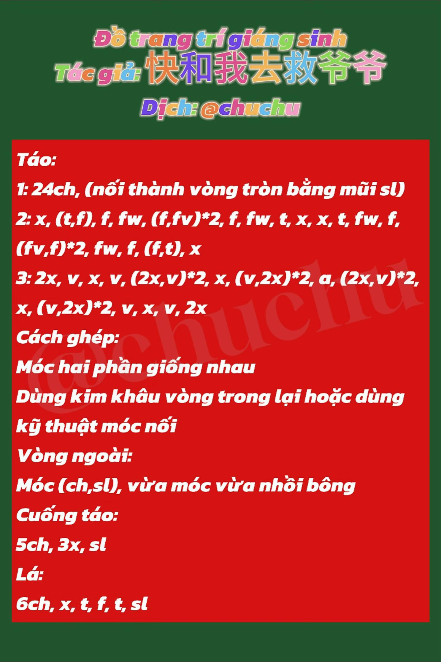 Chart: Đồ trang trí giáng sinh 🍎🍏⭐️🎄