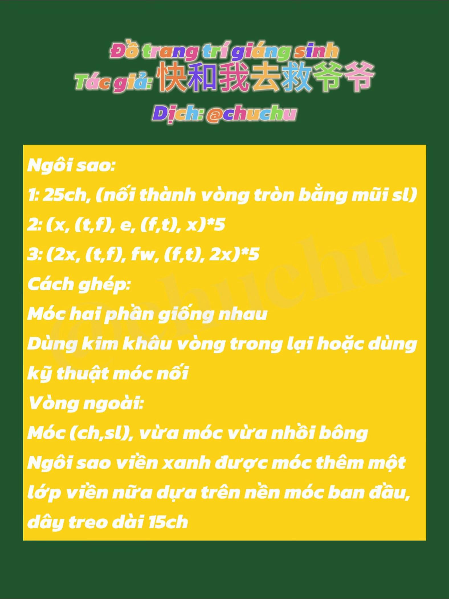 Chart: Đồ trang trí giáng sinh 🍎🍏⭐️🎄