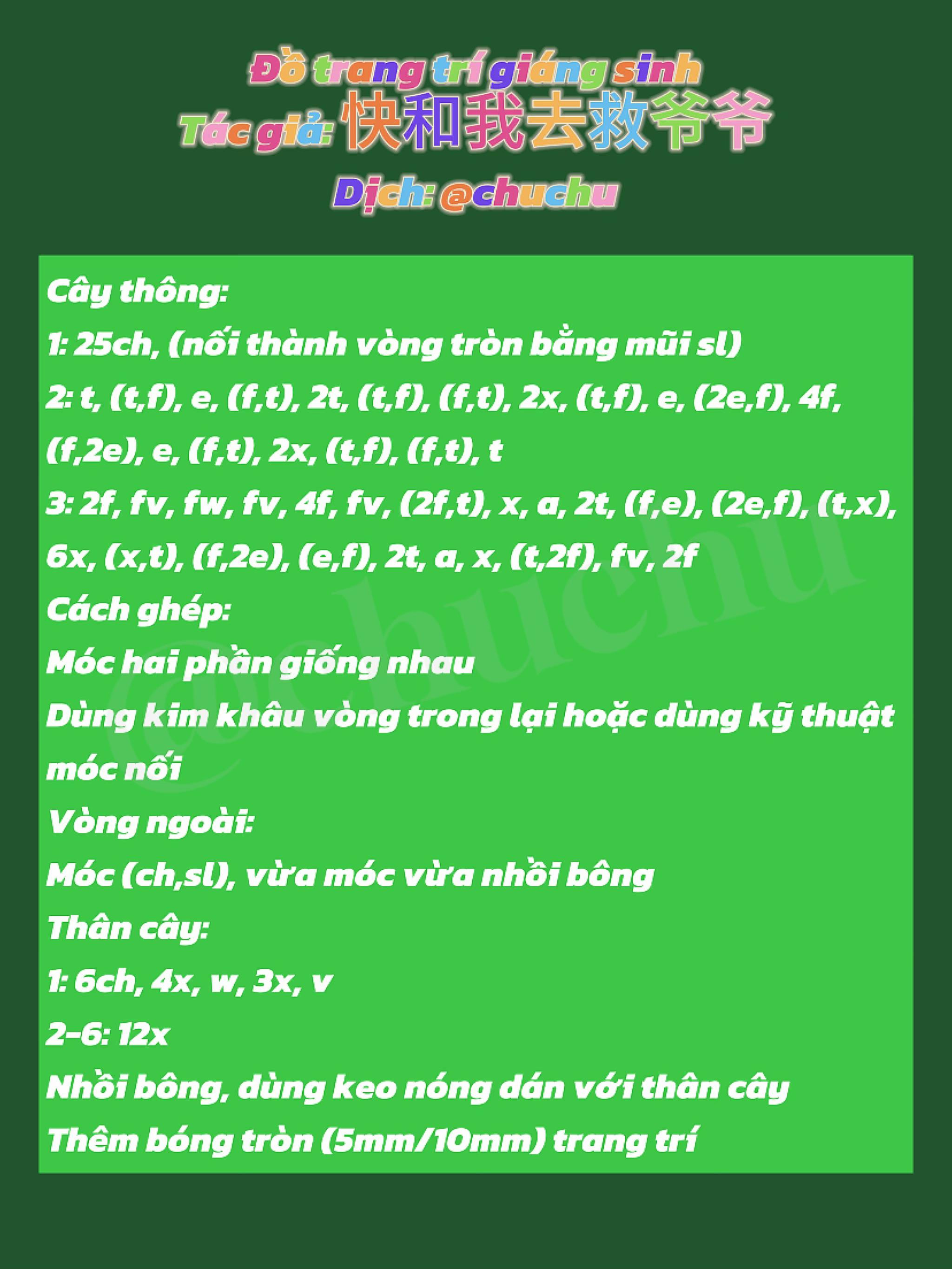 Chart: Đồ trang trí giáng sinh 🍎🍏⭐️🎄