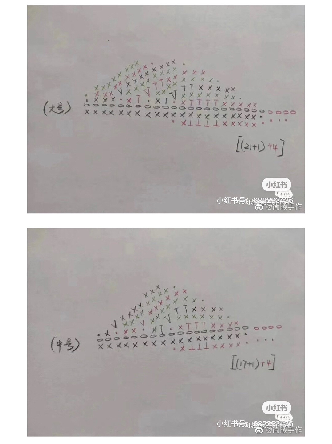 chart móc cành hoa đào