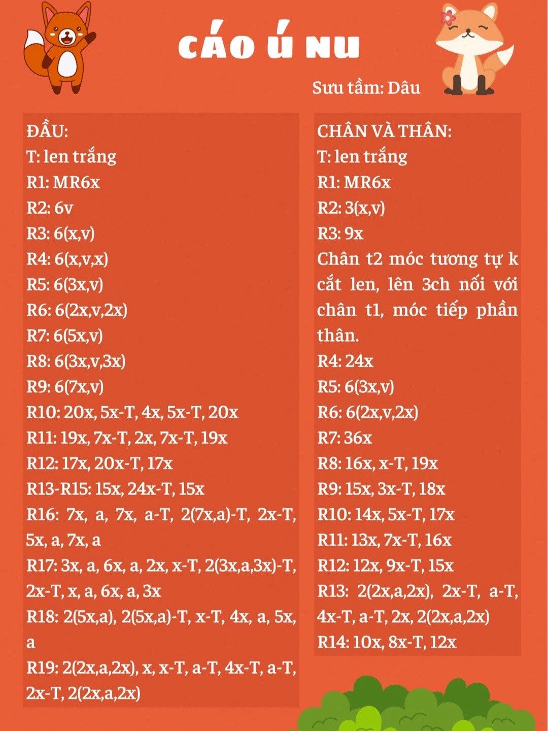 chart móc con cáo ú nu