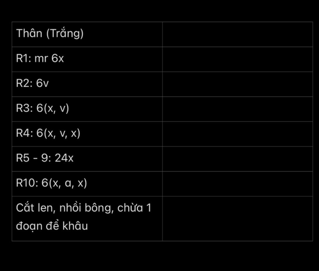 chart móc lem móc khóa Kuromi