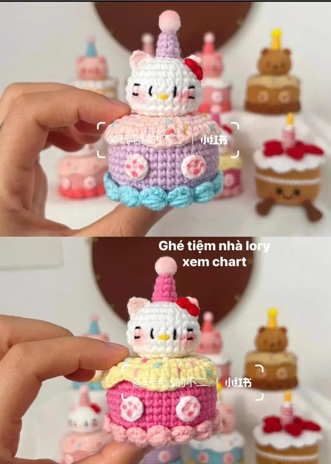 Chart móc len cô hầu gái nhỏ