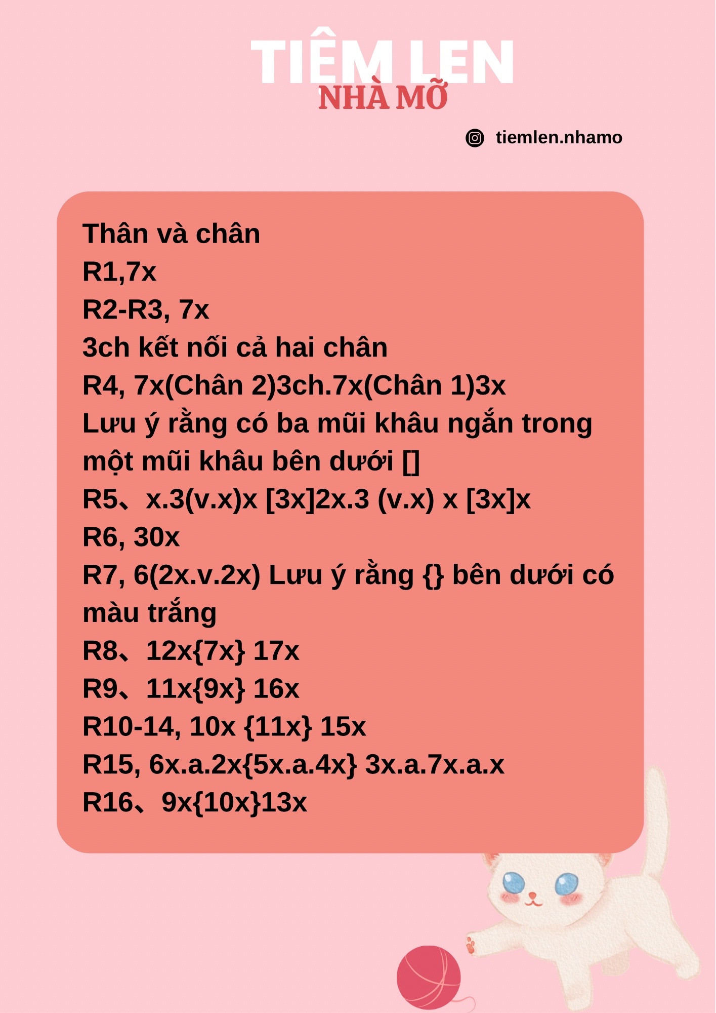 chart móc len tuần lộc màu vàng.