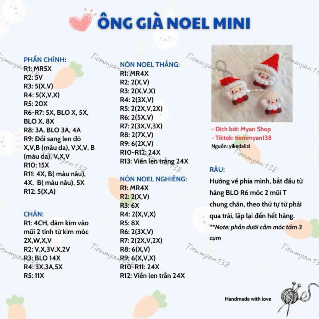 Chart móc ông già Noel mini