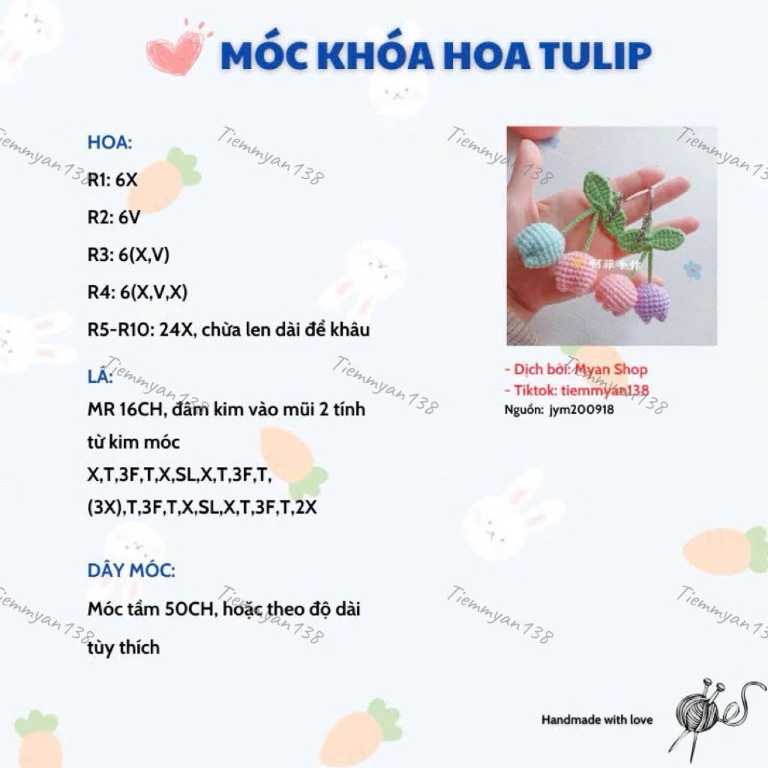 Chart móc tulip
Móc khoá tulip nhỏ xíu siêu xinh luôn~ Chart dịch có sai sót gì thì nhắn